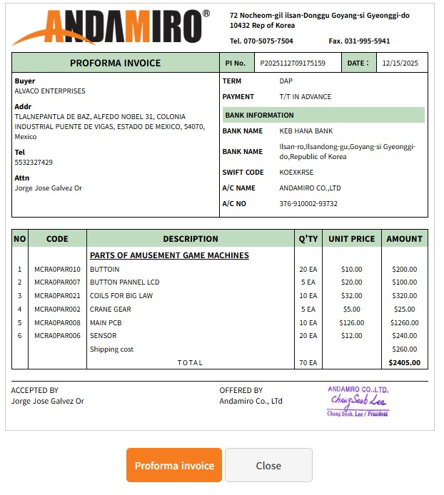 Andamiro Global Service